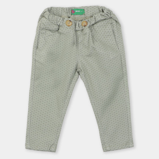 Infant Boys Pant Cotton Stylized - Light Grey