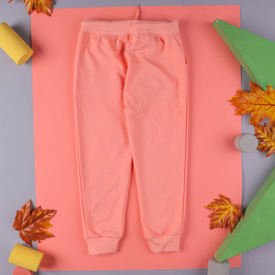 Autumn Vibes Terry Pajama For Girls - Peach (GP-12)