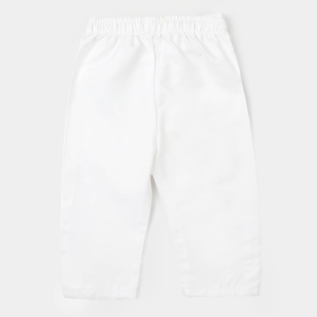 Infant Boys Viscose Basic Pajama - White