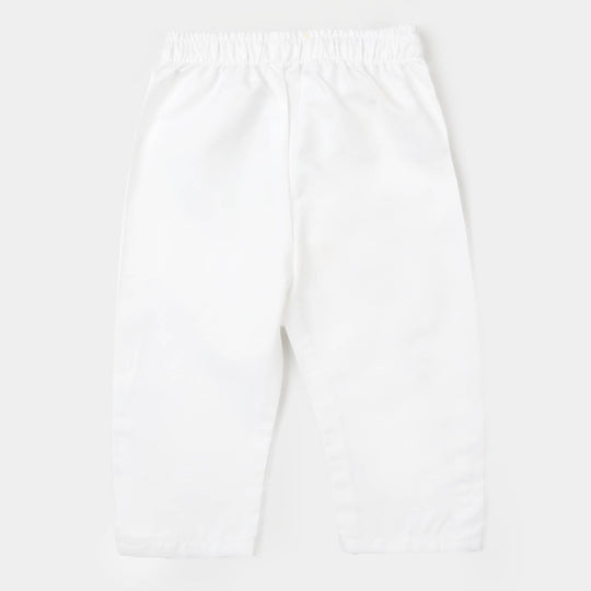 Infant Boys Viscose Basic Pajama - White