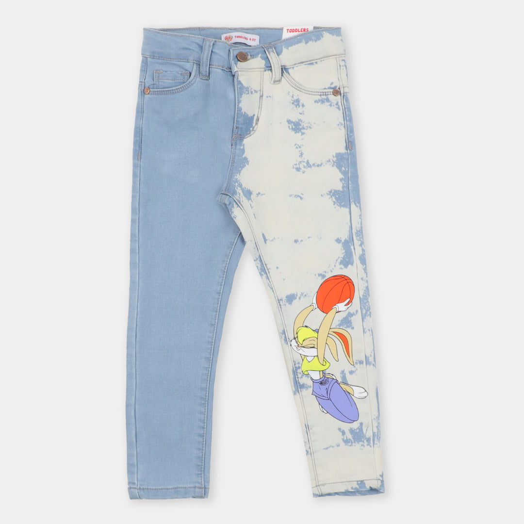 Girls Character Pant Denim - ICE BLUE