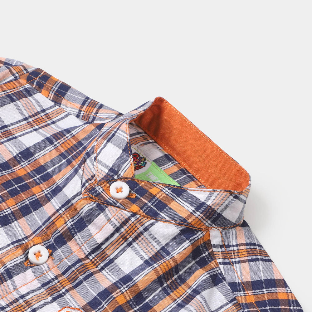 Infant Boys Casual Shirt Basket Ball - Check