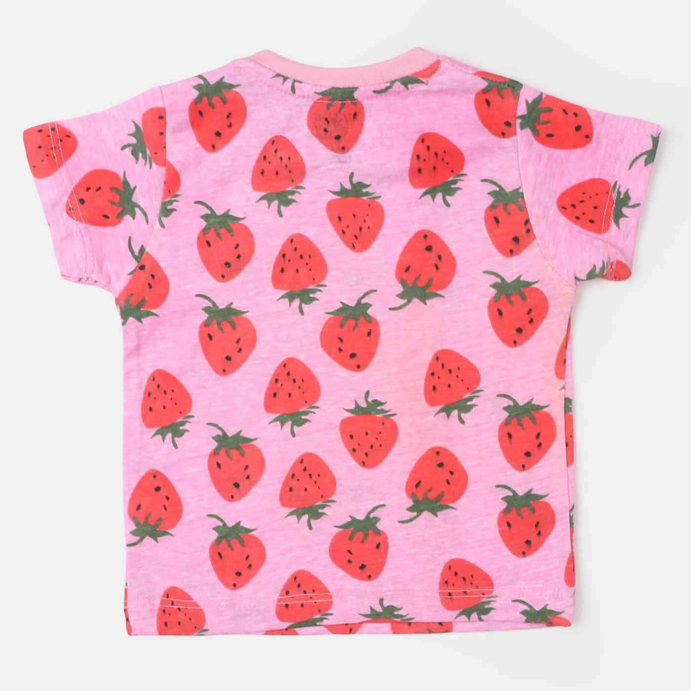 Infant Girls Cotton T-Shirt Strawberry - Pink