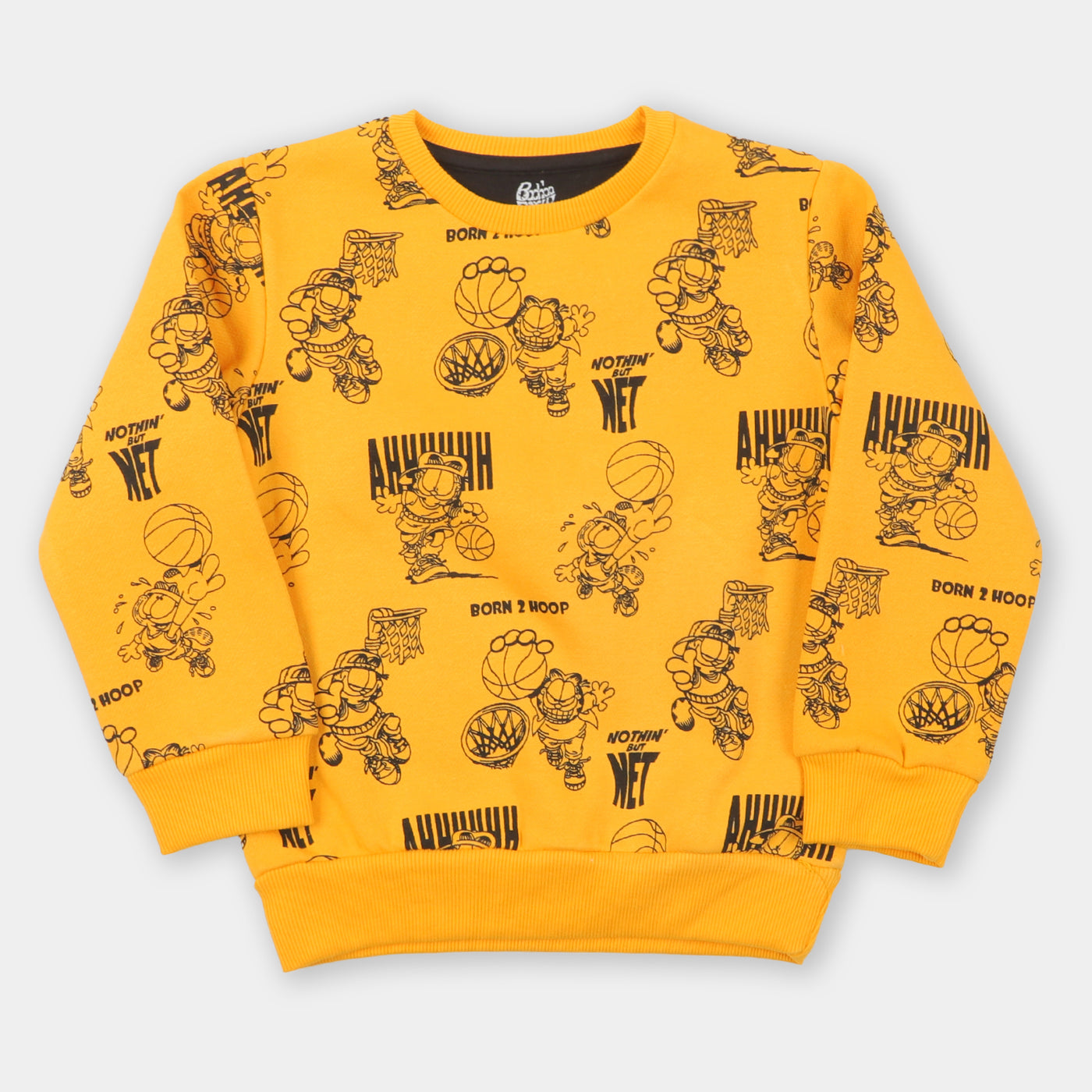 Printed Boys Sweatshirt Born To Hoop - Citrus