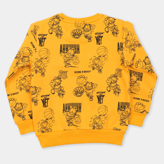 Printed Boys Sweatshirt Born To Hoop - Citrus