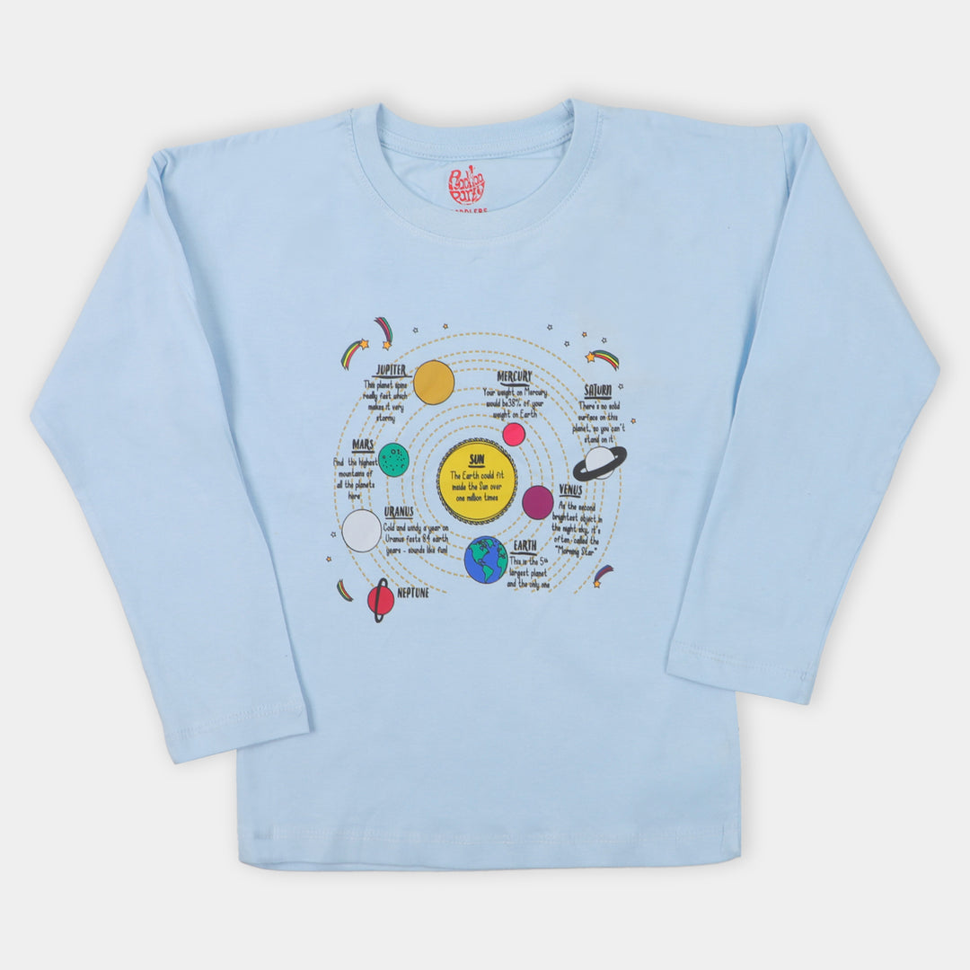 Boys T-Shirt F/S Solar System - Sky Blue