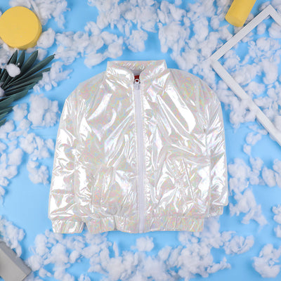Infant Puffer jacket For Girls - R-White