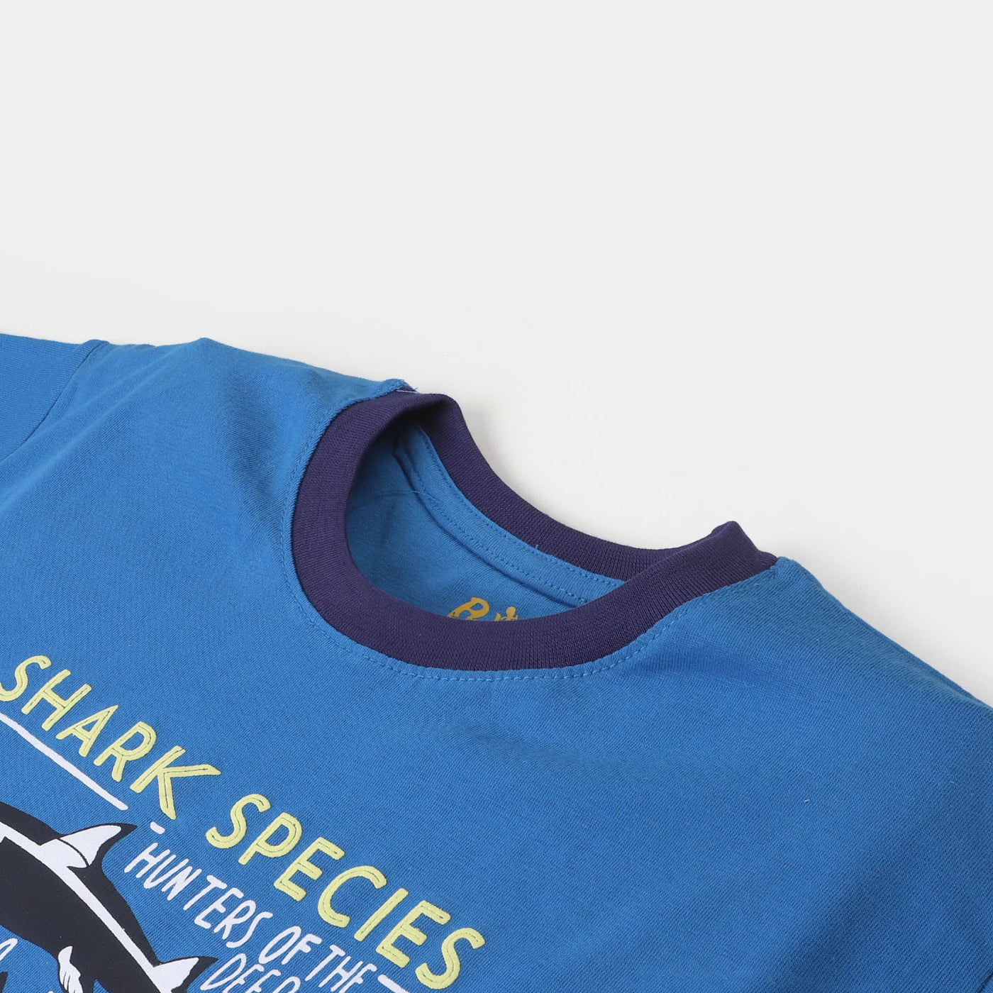 Boys Cotton T-Shirt Shark | Blue