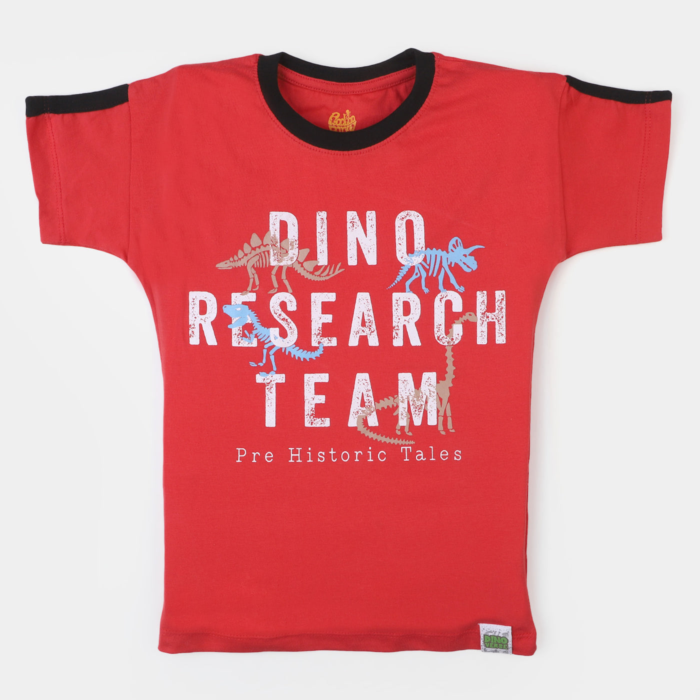Boys T-Shirt Dino Research | Poppy Red
