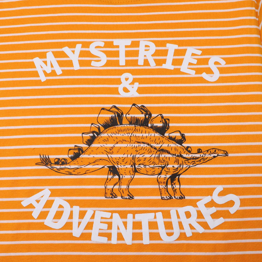 Boys Cotton T-Shirt Adventures - Orange