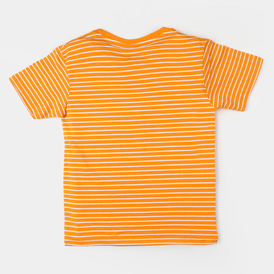 Boys Cotton T-Shirt Adventures - Orange