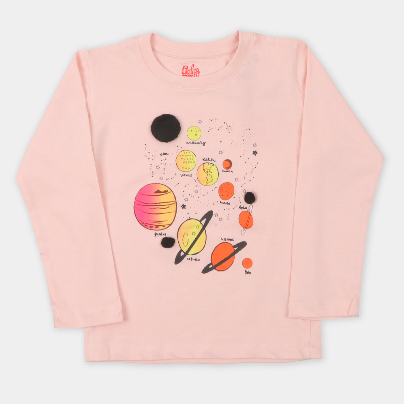 Girls T-Shirt F/S Pink Solar - Peach