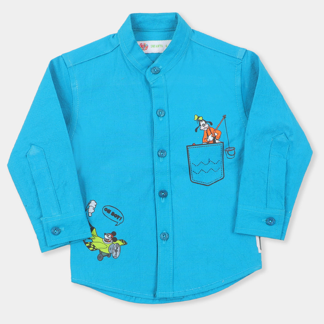 Infant Boys Casual Shirt Plain - Algiers Bl