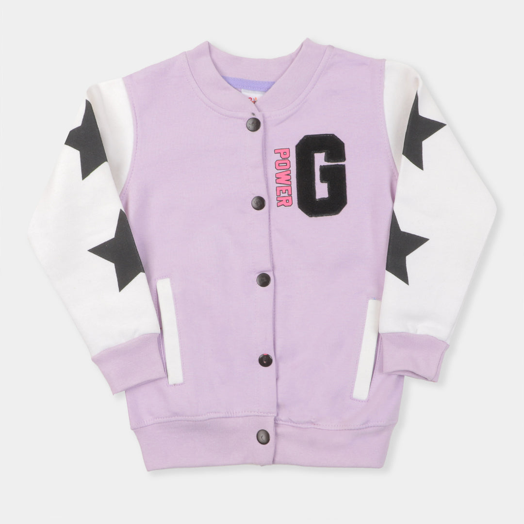 Girls Knitted Jacket Star- Light Purple