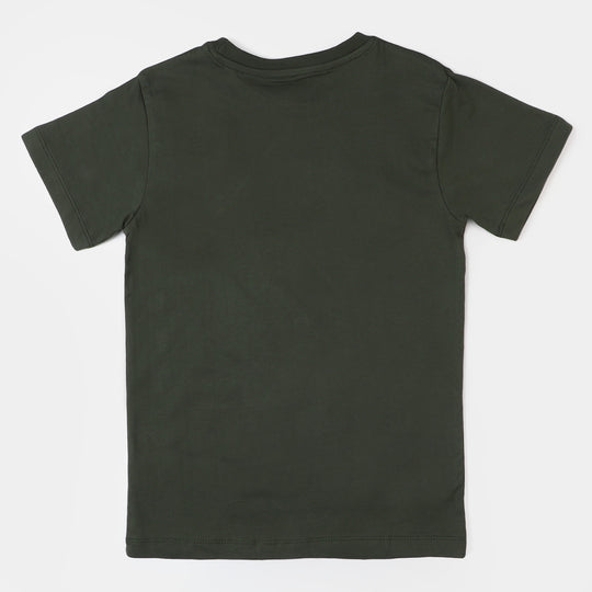 Boys Premium Lycra Jersey T-Shirt - Riffle Green