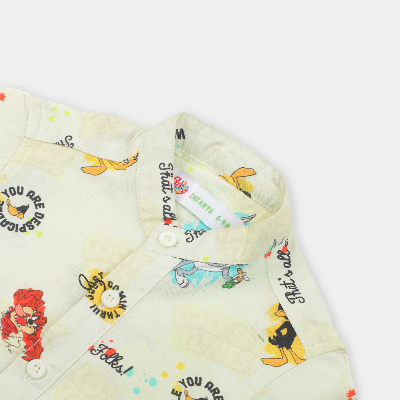 Infant Boys Casual Shirt Character- Off White