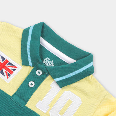 Infant Boys Polo Union 10 - Green/Lemon