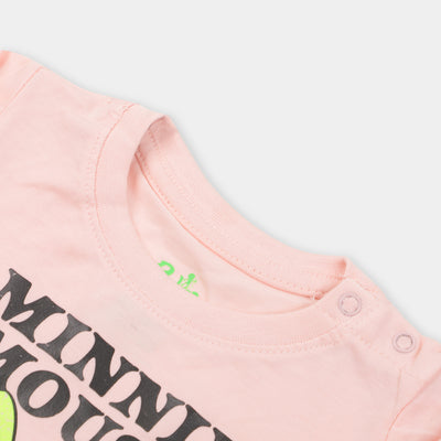 Infant Girls T-Shirt Character- Light Peach