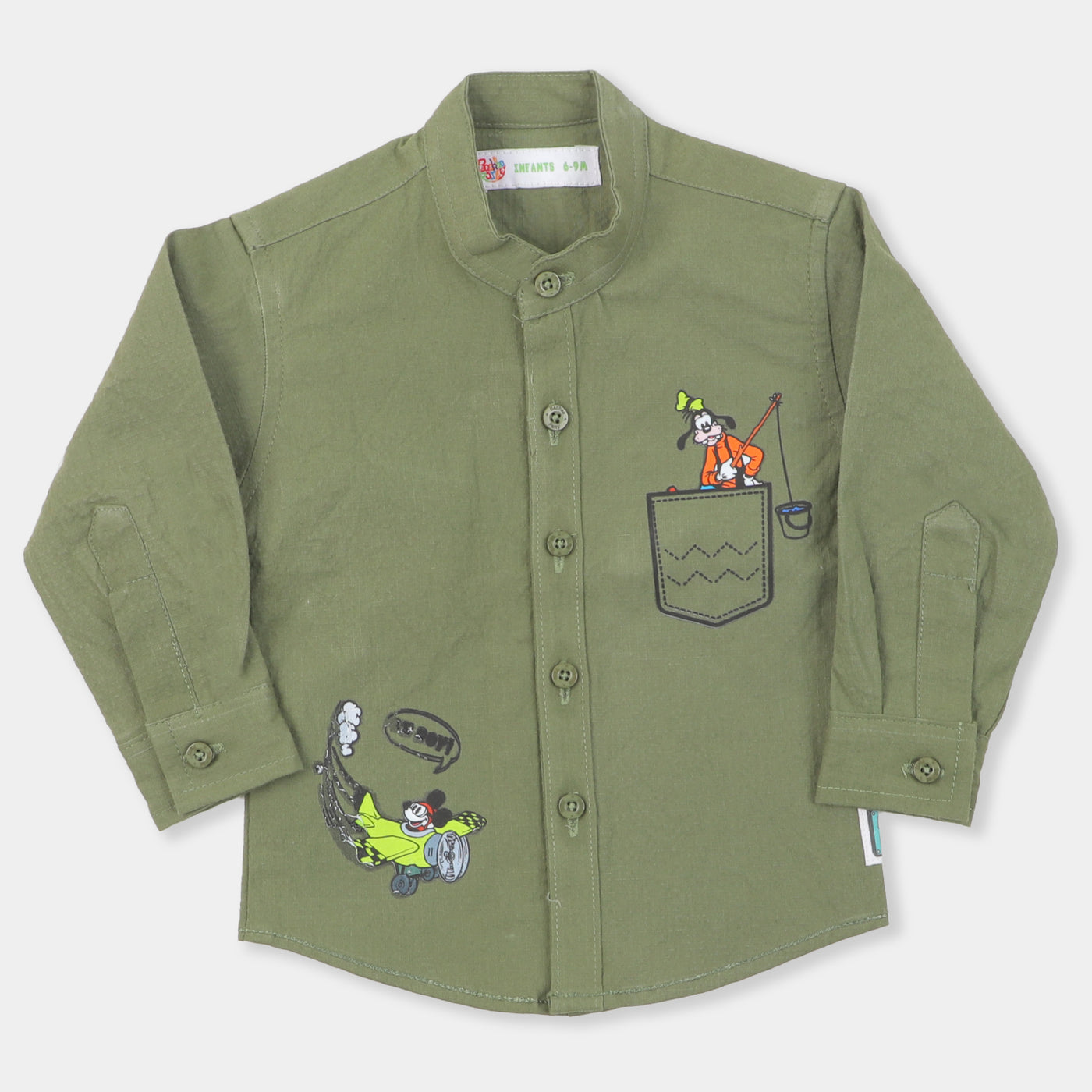 Infant Boys Casual Shirt Plain - Loden Green