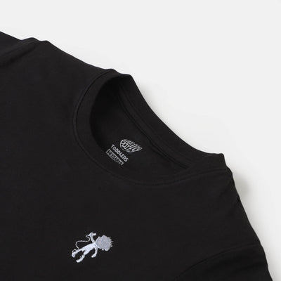 Boys Lycra Jersey T-Shirt | BLACK