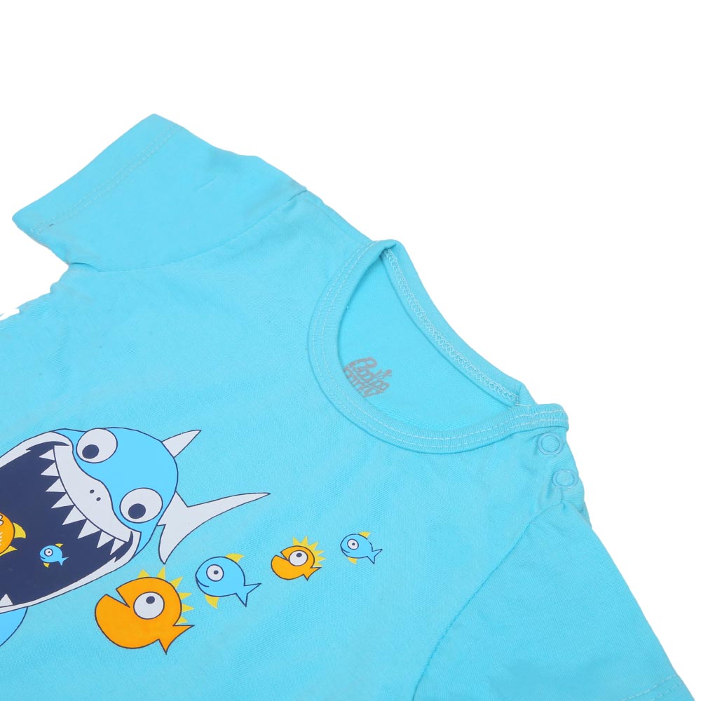 Boys Knitted Nightwear Shark Attack - Blue