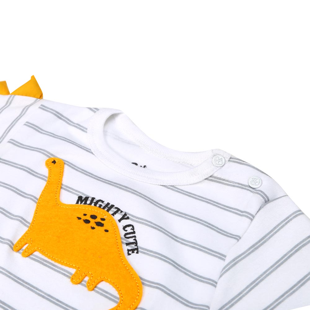 Infant Boys Suit 2Pc Mighty cute - B. White