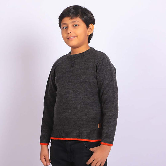 Basic Sweater For Boys - Grey