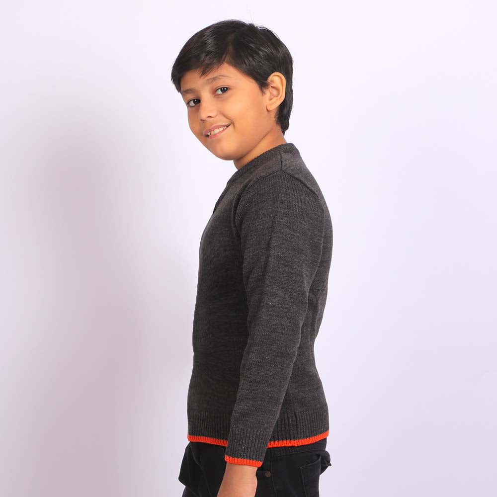 Basic Sweater For Boys - Grey