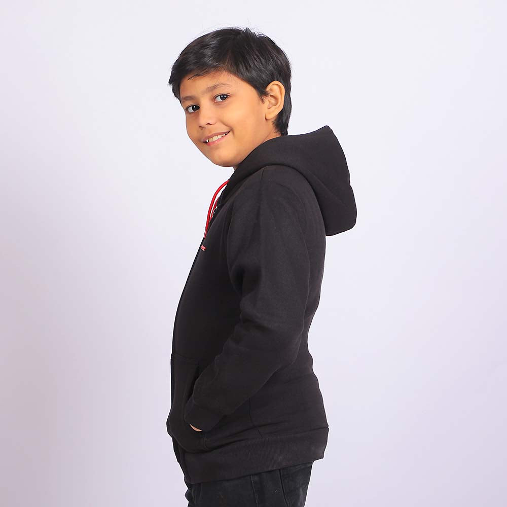 Zipper Jacket For Boys - Black