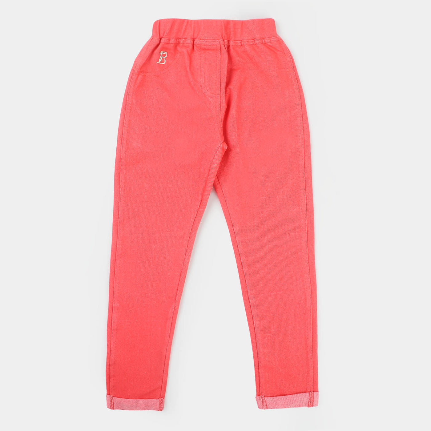 Girls Knitted Jeggings - Red