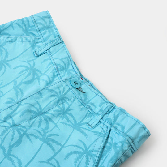 Boys Cotton Short Palm Trees-Island