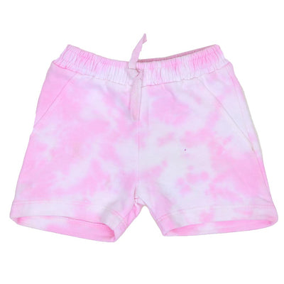 Infant Girls Knitted Short Tie Dye Clouds - Baby Pink