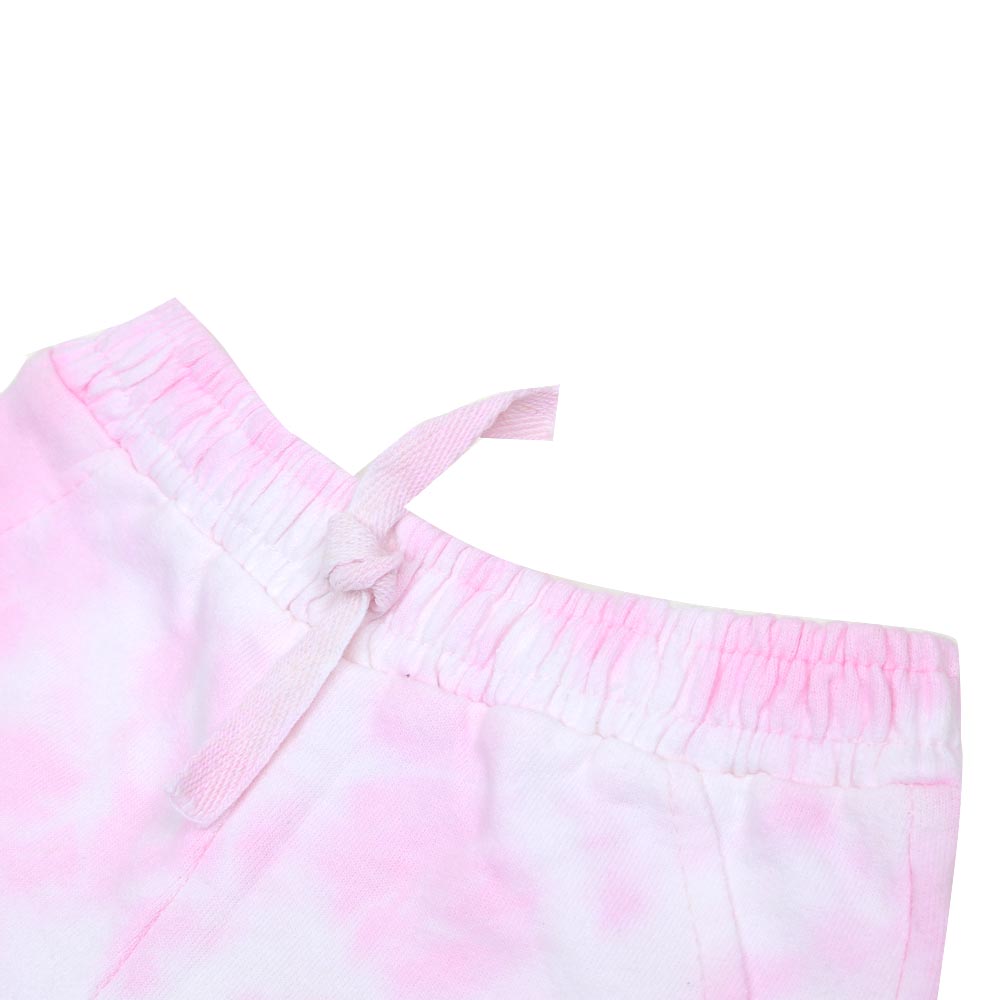 Infant Girls Knitted Short Tie Dye Clouds - Baby Pink