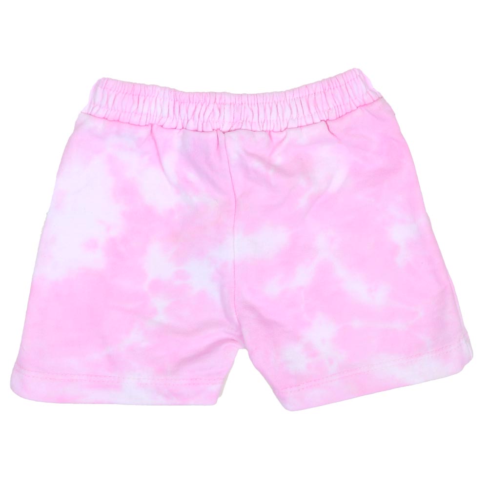 Infant Girls Knitted Short Tie Dye Clouds - Baby Pink