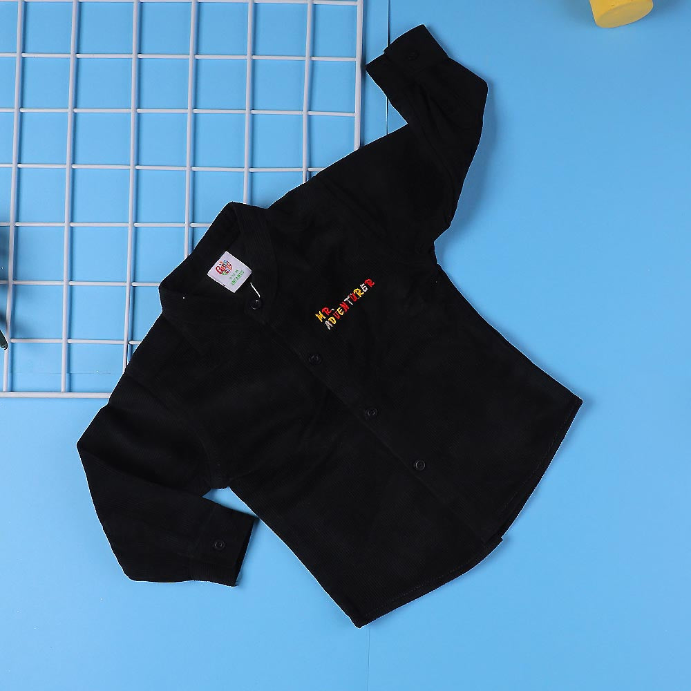 Mr Adventure Casual Shirt For Boys - Black