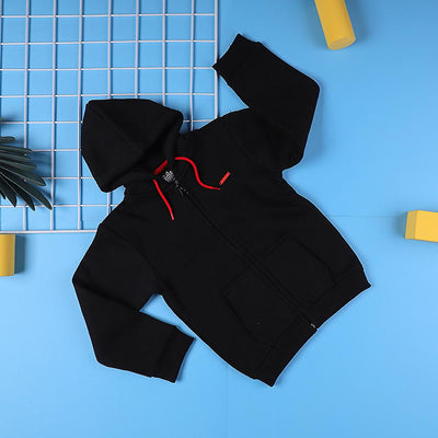 Zipper Jacket For Boys - Black