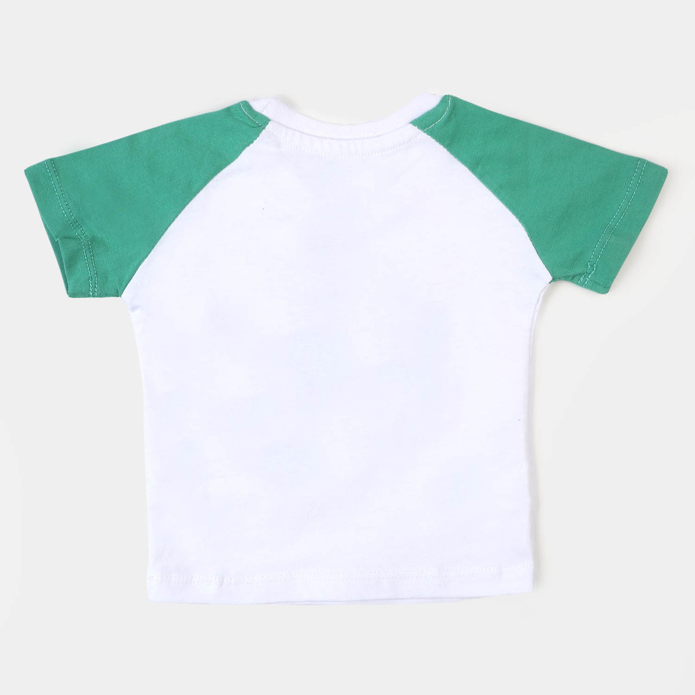 Infant Boys Round Neck T-Shirt Laugh-Whit/Green