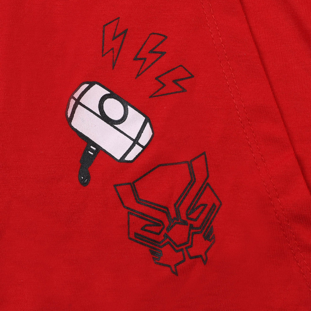 Boys Hooded Sando | Red