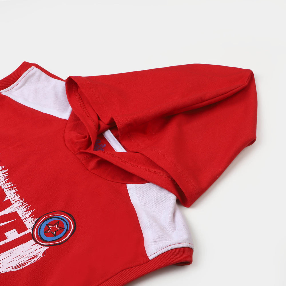 Boys Hooded Sando | Red
