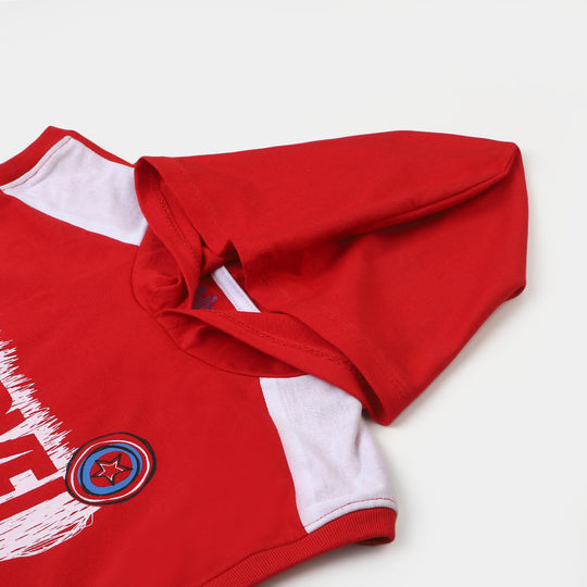 Boys Hooded Sando | Red