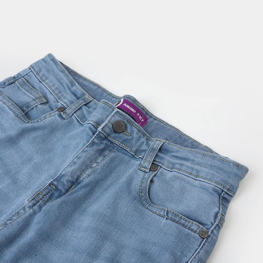 Boys Denim Pant Neon Touch-Ice Blue