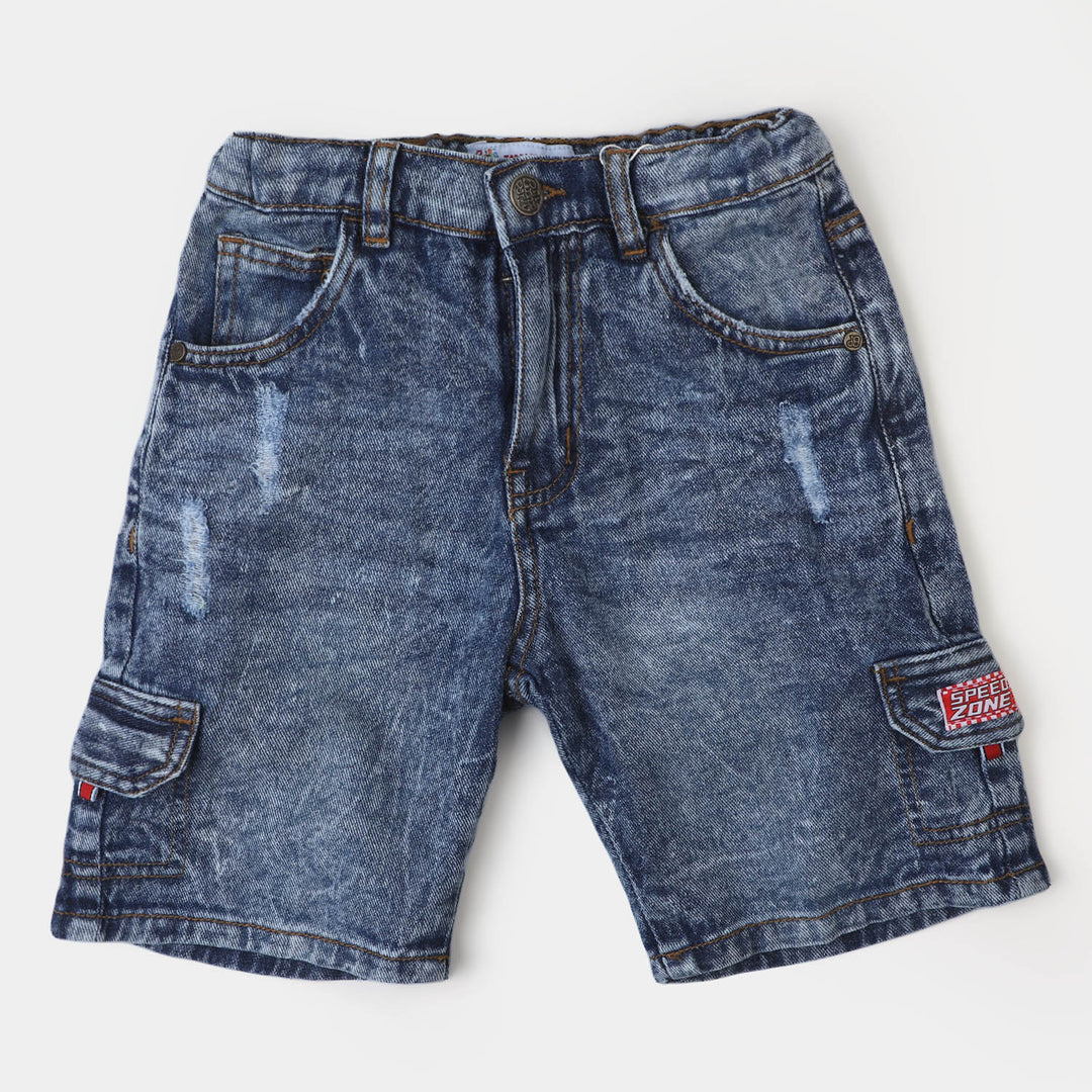 Boys Short Denim Speed-Mid Blue