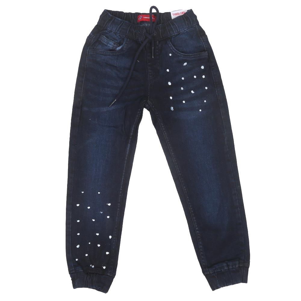 Boys Pant Denim Splash Paint - D.B