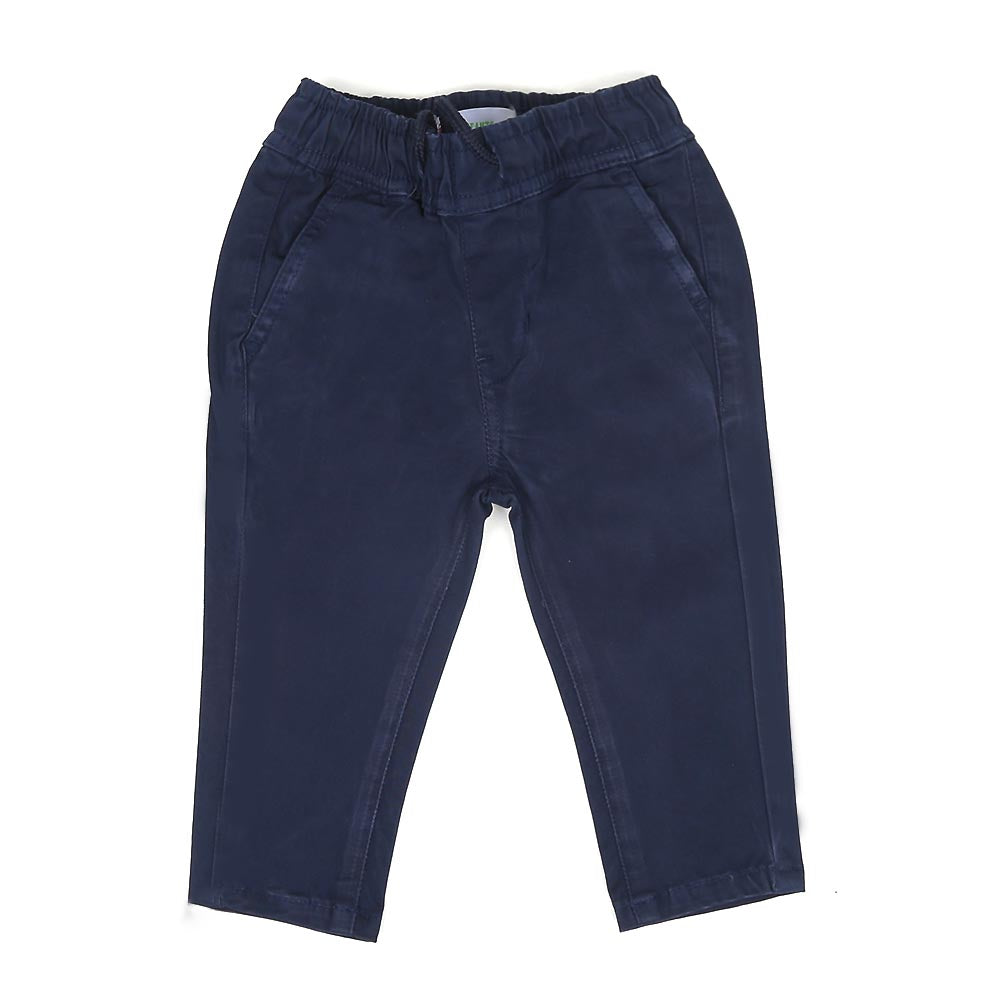 Basic Cotton Pant For Boys - Navy