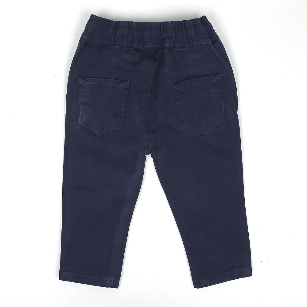 Basic Cotton Pant For Boys - Navy