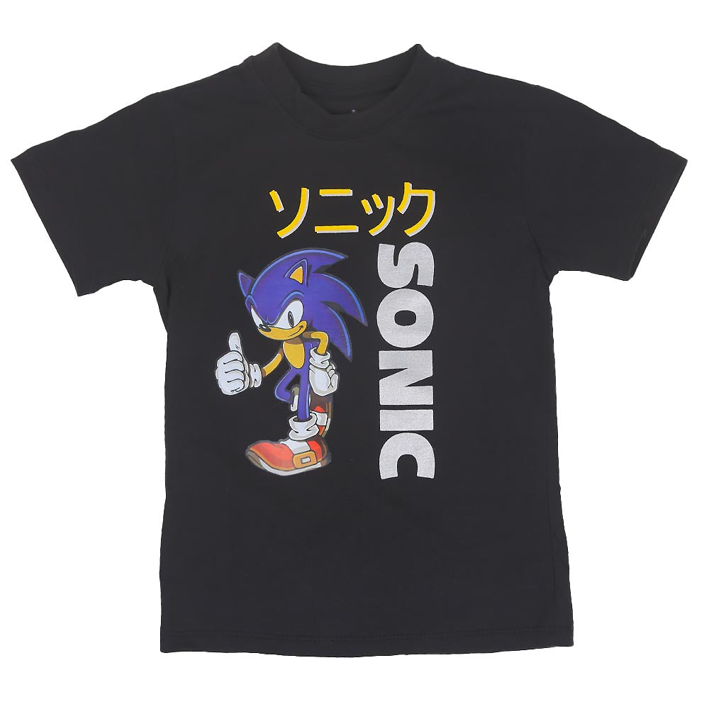 Boys T-Shirt H/S Super Cartoon  - Black