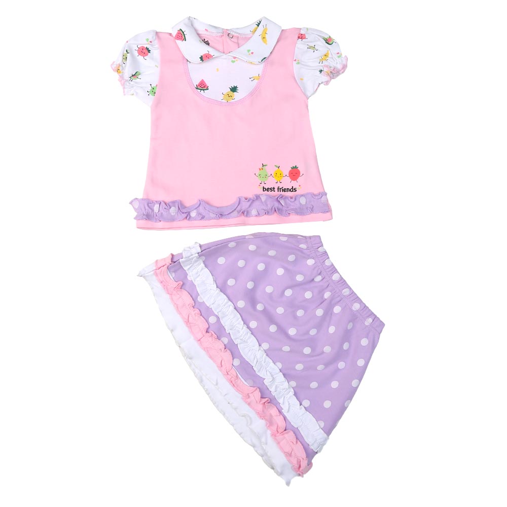 Infant Girls Suit Knitted 2Pc T&S - mIX