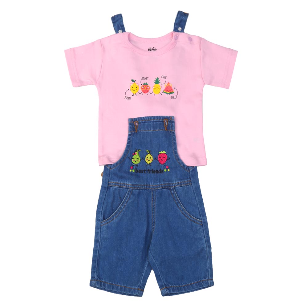 Infant Girls Suit 2Pc Fruit - Pink A Boo