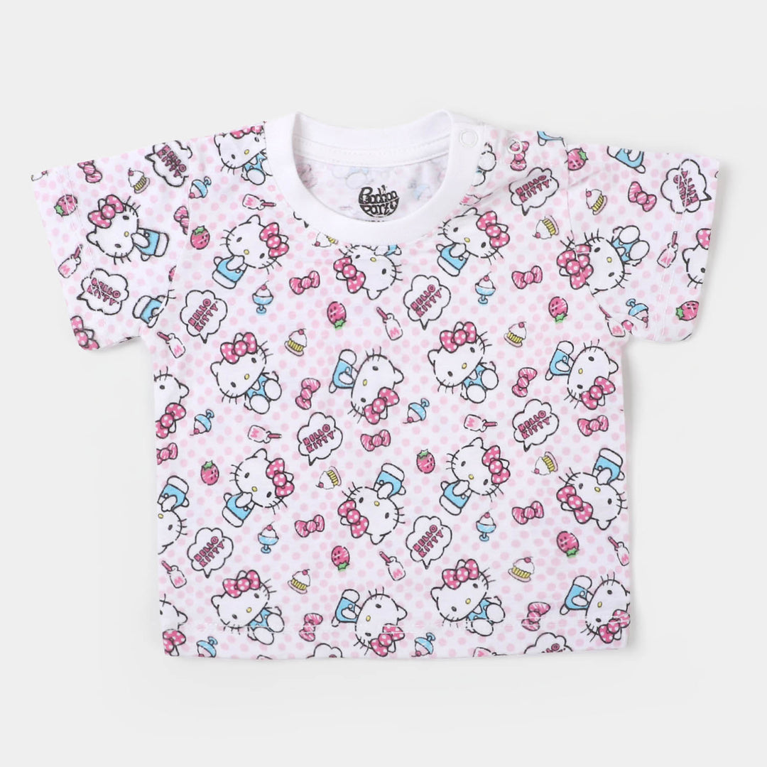 Infant Girls T-Shirt Character - White