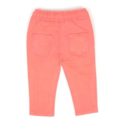 Infant Basic Cotton Pant For Boys - Coral